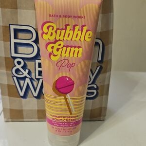 Bath & Body Works Bubble Gum Pop Body Cream - Pink & Yellow